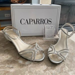 Caparros-Silver 1.5 inch shoes -9.5